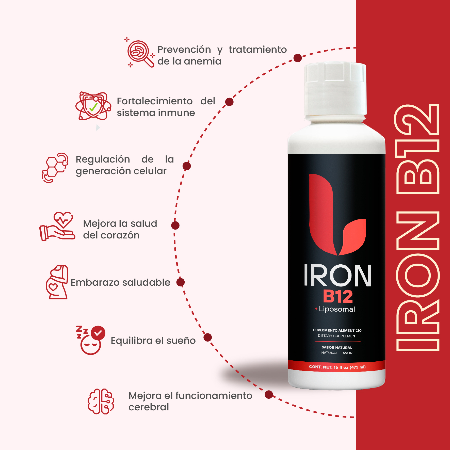 Hierro Fortalecido con B12 y Acido Fólico 473mL - Image 2