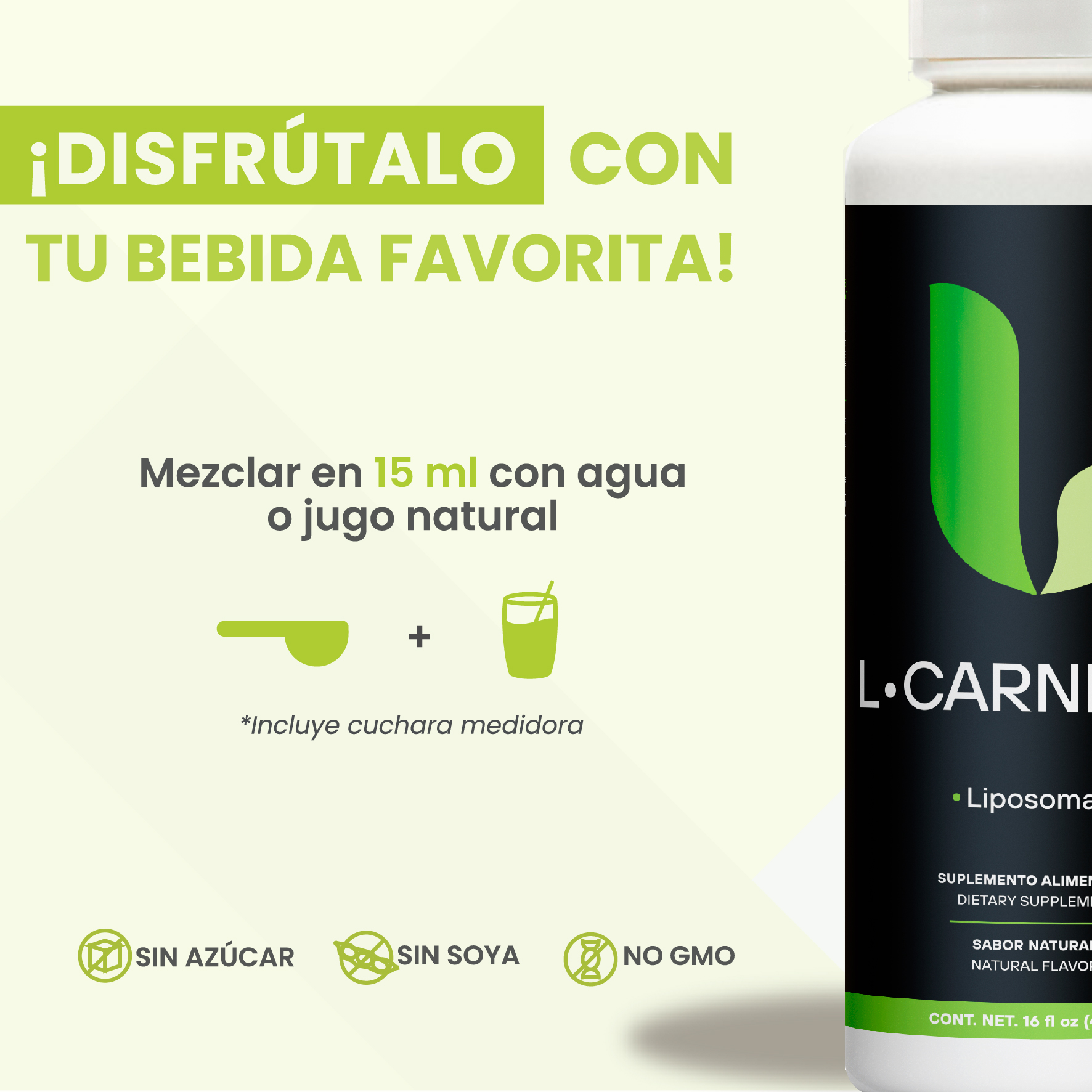 L-Carnitina Fortalecida con Aminoácidos L-Metionina y L-Lisina 473mL - Image 6