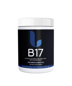Vitamina B17 Extracto de Semilla de Chabacano, Amigdalina, Laetrile 500mg con 100 Capsulas