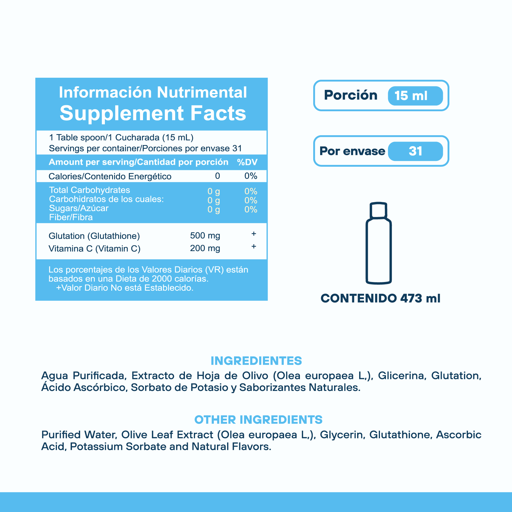 Glutathione Blend (Glutatión + Vitamina C) 473mL - Image 4