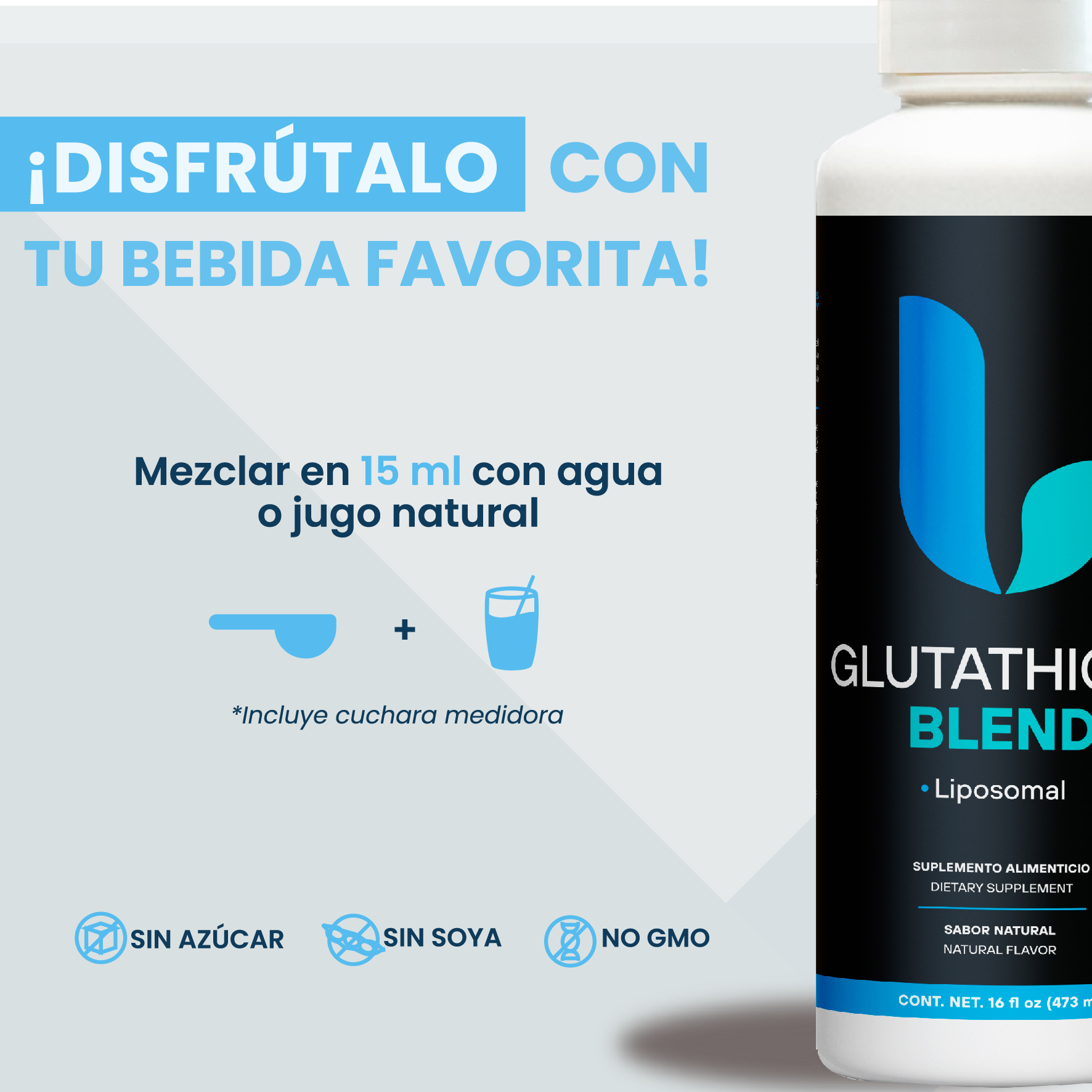 Glutathione Blend (Glutatión + Vitamina C) 473mL - Image 6
