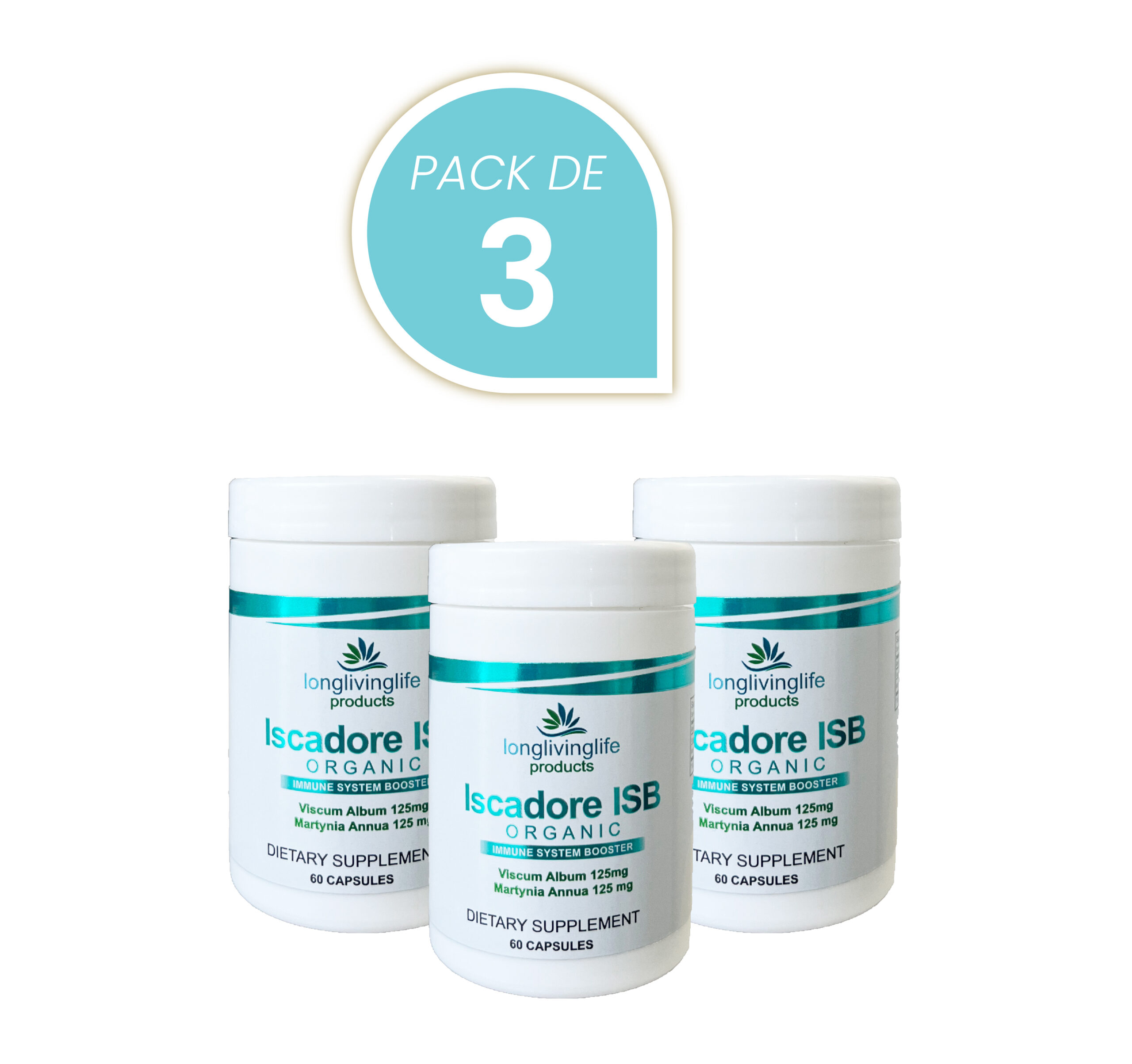 Iscadore ISB Muérdago con uña de gato 60 cápsulas Pack de 3