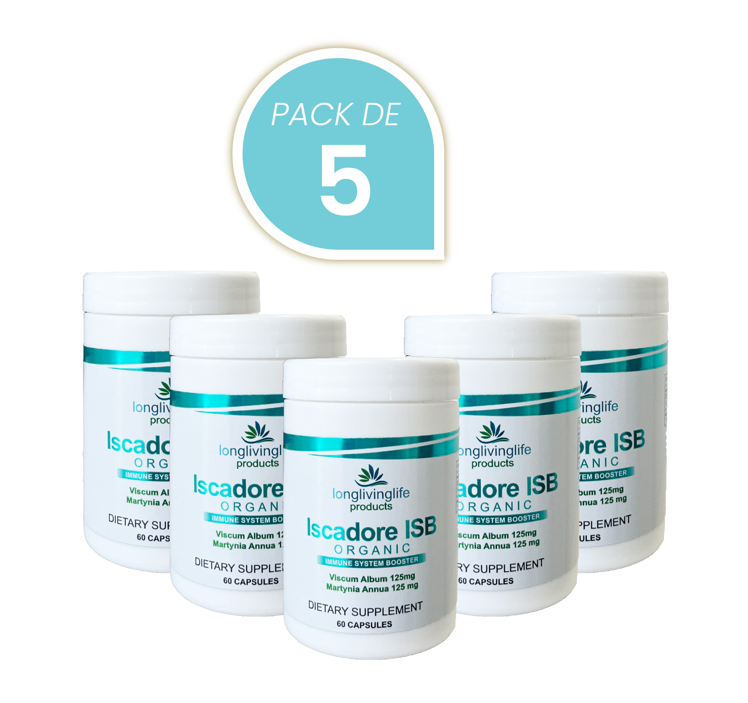 Iscadore ISB Muérdago con uña de gato 60 cápsulas Pack de 5